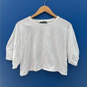 {Zara} White Crop Top for Women